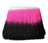 Wide Lace Fringe Trim, Patchwork Lace Trim Tassel Fringe Multicolor 20 cm Wide DIY Latin Dress Stage Curtains(Color5 1Yard)