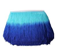 Wide Lace Fringe Trim, Patchwork Lace Trim Tassel Fringe Multicolor 20 cm Wide DIY Latin Dress Stage Curtains(Color16 1Yard)