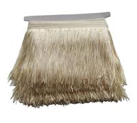 Wide Lace Fringe Trim, Polyester Multicolor 10 Meter 20 cm for DIY Clothing Accessories(Beige)