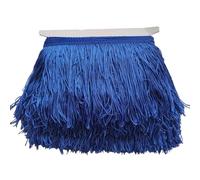 Wide Lace Fringe Trim, Polyester Multicolor 10 Meter 20 cm for DIY Clothing Accessories(Blue)