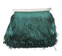 Wide Lace Fringe Trim, Polyester Multicolor 10 Meter 20 cm for DIY Clothing Accessories(Deep Green)
