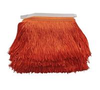 Wide Lace Fringe Trim, Polyester Multicolor 10 Meter 20 cm for DIY Clothing Accessories(Deep Orange)
