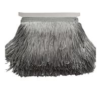 Wide Lace Fringe Trim, Polyester Multicolor 10 Meter 20 cm for DIY Clothing Accessories(Grey)