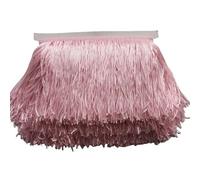 Wide Lace Fringe Trim, Polyester Multicolor 10 Meter 20 cm for DIY Clothing Accessories(Light Pink)
