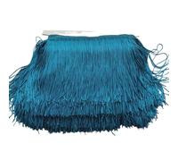 Wide Lace Fringe Trim, Polyester Multicolor 10 Meter 20 cm for DIY Clothing Accessories(Malachite Green)
