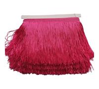 Wide Lace Fringe Trim, Polyester Multicolor 10 Meter 20 cm for DIY Clothing Accessories(Rose)