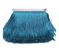 Wide Lace Fringe Trim, Polyester Multicolor 10 Meter 20 cm for DIY Clothing Accessories(Sky Blue)