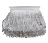 Wide Lace Fringe Trim, Polyester Multicolor 10 Meter 20 cm for DIY Clothing Accessories(White)
