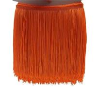 Wide Lace Fringe Trim, Polyester Tassel Fringe Lace Trim Multicolor 20cm Wide 1 Yard Long(Orange)