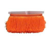 Wide Lace Fringe Trim, Polyester Tassel Fringe Trim Multicolor 9-28cm Wide 1 Yard for Crafts Clothing Curtain(Orange,28cm)