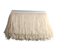Wide Lace Fringe Trim, Polyester Tassel Multicolor 15cm 9 Meter Sewing Crafts Curtain(Beige)