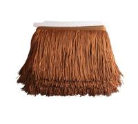 Wide Lace Fringe Trim, Polyester Tassel Multicolor 15cm 9 Meter Sewing Crafts Curtain(Dark Coffee)
