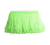 Wide Lace Fringe Trim, Polyester Tassel Multicolor 15cm 9 Meter Sewing Crafts Curtain(Fluorescent Green)