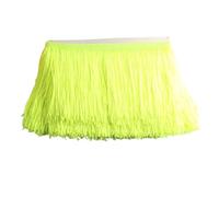 Wide Lace Fringe Trim, Polyester Tassel Multicolor 15cm 9 Meter Sewing Crafts Curtain(Fluorescent Yellow)
