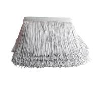 Wide Lace Fringe Trim, Polyester Tassel Multicolor 15cm 9 Meter Sewing Crafts Curtain(Grey)