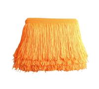 Wide Lace Fringe Trim, Polyester Tassel Multicolor 15cm 9 Meter Sewing Crafts Curtain(Orange)
