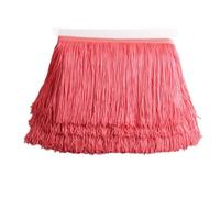 Wide Lace Fringe Trim, Polyester Tassel Multicolor 15cm 9 Meter Sewing Crafts Curtain(Red 2)