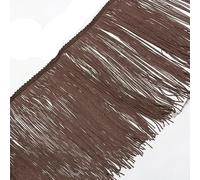 Wide Lace Fringe Trim, Tassel Ribbon Multicolor 20cm 10 Meters Long(Coffee)