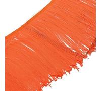 Wide Lace Fringe Trim, Tassel Ribbon Multicolor 20cm 10 Meters Long(FluorescentOrange)