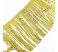 Wide Lace Fringe Trim, Tassel Ribbon Multicolor 20cm 10 Meters Long(Gold)