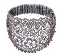 Wide Lace Headband with Floral Pearl Design, Elastic Stylish Hair Accessories for Women and Girls, Versatile Hair Scarf for Yoga, Gym, Sports, and Casual Looks, Comfortable and Elegant Hairband