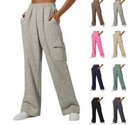 Wide Leg Joggers for Girls Elastic Waist Straight Leg Sweatpants Kids Drawstring Flared School Trousers Teen Girls Casual Oversized Tracksuit Bottoms with Pockets Children Athletic Yoga Gym Sweatpant