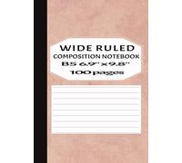 Wide Lined B5 Composition Notebook: Marble Cover Notepad Lined Cute Journal Notebook for School Supplies, Ideal for taking notes, writing essays, thesis