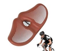 Wide Noseless Bike Seat - Comfortable Waterproof Saddle | Mountain & E-Bike | Ergonomic Noseless Pressure-Relief Shape, High-Elasticity Sponge & Shock Absorber, Waterproof PU Leather (12.6x7.28")
