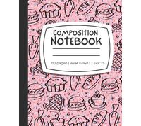 Wide Ruled Blank Composition Notebook: 110 Pages, Wide Ruled, 7.5 x 9.25 inches, Matte Finish
