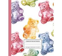 Wide Ruled Composition Notebook: 120 Pages, 7.5 x 9.25 Inches, Gummy Bear-Cover, Soft Matte Finish: Bright and Fun Notebook for Kids, Students, and ... for School, Journaling, or Everyday Writing