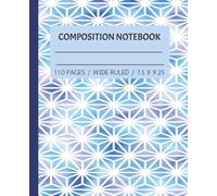 Wide Ruled Composition Notebook - Blue Neon Cover, 7.5” x 9.25”, 110 Pages | Composition Book for School, Work & Everyday Writing: Bright, Modern & ... & Creatives | Vibrant Neon Design