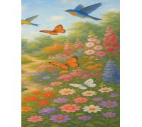 Wide Ruled Large Lined Journal Notebook 8.5 x 11, 120 Pages: for Students, Teachers, Work, Home and Everyday Use With Butterflies & Blooms Cover Design