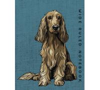 Wide Ruled Notebook: Afghan Hound Dog