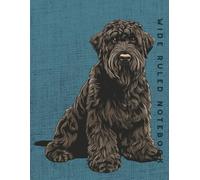 Wide Ruled Notebook: Black Russian Terrier Dog