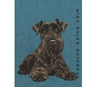 Wide Ruled Notebook: Black Standard Schnauzer Dog