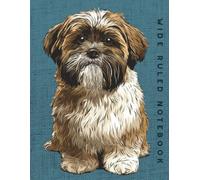 Wide Ruled Notebook: Brindle and White Shih Tzu Dog