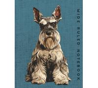 Wide Ruled Notebook: Silver Standard Schnauzer Dog