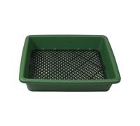 Wide Stackable Classifier Gold Pan, Prospecting Mesh Screen, Stackable Rustproof Pellet Sifter with Frame, Classifier Pan, Gold Prospecting Sieve with Reinforced Edge, Accessory for Rock Plants Mining