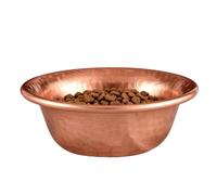 Wide Textured Rust-Proof Copper No-Coating Copper Water Bowl for Dogs | Metal Cat Food Water Bowl Copper Water Bowl for Home Kitchen Garden Balcony Lounge Patio Courtyard Living Room