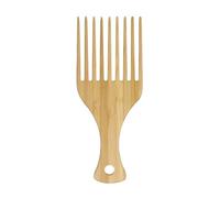 Wide Tooth Comb - 15.8cm Bamboo Wood | Organic Curly Hair, Anti-Static Small Wooden Styling Comb For Men Beard And Mustache Grooming And Thick Natural Hair Care For Snag-Free Results