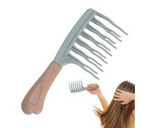Wide Tooth Comb, Double Layer Hair Detangling Tool, Smooth Glide Anti-Static Comb with Ergonomic Grip, Styling and Grooming Essential, Women Girls for Travel Daily Home Use
