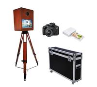 WideMeet Cabina de fotos portátil con espejo mágico con pantalla táctil de 15.6 pulgadas, embalaje de funda de vuelo, cabina de fotos con espejo para selfie, cabina de fotos para bodas, fiestas