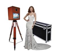 WideMeet Cabina de fotos portátil con espejo mágico con pantalla táctil de 15.6 pulgadas, embalaje de funda de vuelo, cabina de fotos con espejo para selfie, cabina de fotos para bodas, fiestas