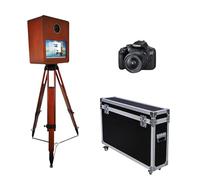 WideMeet Cabina de fotos portátil con espejo mágico con pantalla táctil de 15.6 pulgadas, embalaje de funda de vuelo, cabina de fotos con espejo para selfie, cabina de fotos para bodas, fiestas