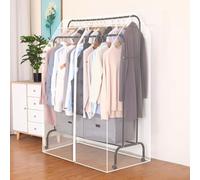 Widen - Cubierta antipolvo para barras dobles para colgar, para dormitorio, tienda, oficina, perchero, con cremallera, reutilizable, para abrigos, trajes, vestidos, funda protectora (100 x 150 x 75