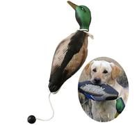 WideSmart Pato Dummy Dog Training,Mordedor Perro Dummy Flotante,Parachoques de Pato Imita a un Dummy de Pato como Juguete para el Entrenamiento de Cachorros o Perros de Caza Adultos