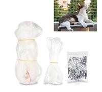 WideSmart Red para Gatos Terraza 10 x 3 m, Red Antipájaros de Nylon,Reutilizable Red para Gatos, Malla Gatos Terraza,Resistente a los Rayos UV y a la Intemperie,para Balcón,Terraza y Ventana