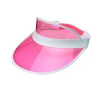 WIDMANN 00210 - Visera Estilo Años 80, Unisex Adulto, Gorra, Discoteca, Orgullo, Carnaval, Fiestas Temáticas, Talla Única, Color Rosa