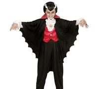 WIDMANN 00351 ? Vampiro Capa para niños, Talla única, Color Negro