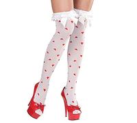 Widmann 01303 ? 1 par de calcetines, Modelo Parisienne, con lazo y diseño de corazones